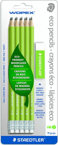 PENCIL WOPEX 10 PENCILS/5 ERAS