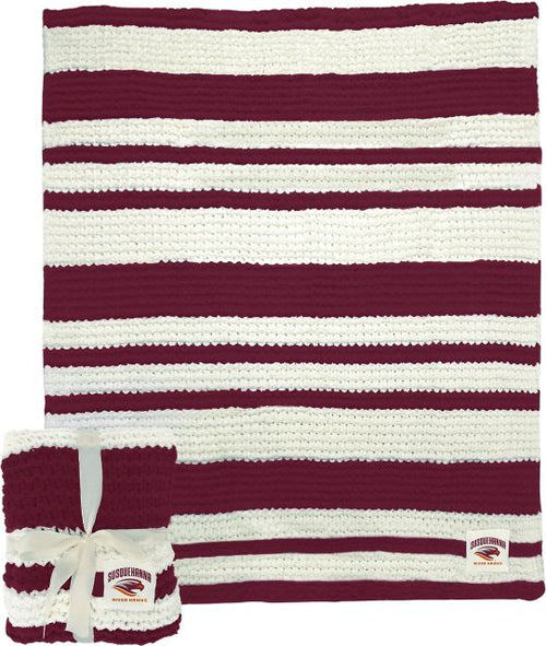 Susquehanna University Cable Knit Throw 50x60