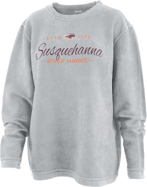 Susquehanna University River Hawks Women's Corduroy Crewneck Sweatshirt